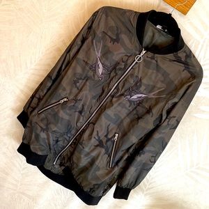 Rock & Republic Oversized Bomber Jacket